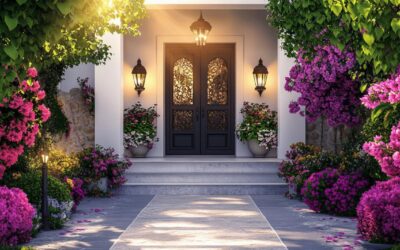 Comment faire une belle entree exterieure de maison en harmonisant clotures et vegetation