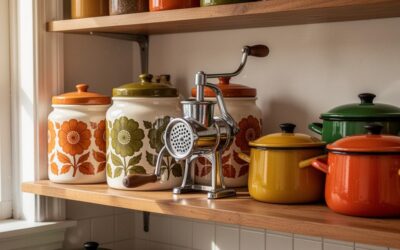 Cuisine rétro des seventies : ustensiles et gadgets vintage à collectionner en céramique, verre et plastique